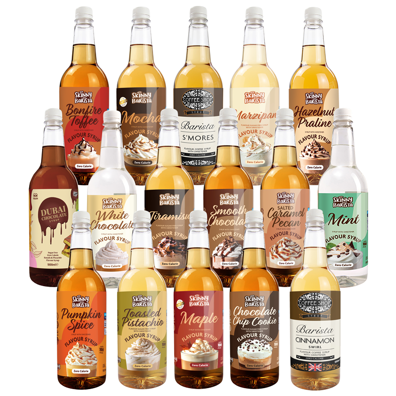 Sirop Barista The Skinny Food Co, format méga (16 x 1 L) - theskinnyfoodco