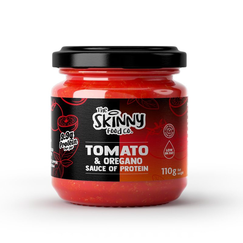 Tomato and Oregano Sauce for Pasta, Noodles, Pizza, Dip - (9.9g Protein per Jar) 110g - theskinnyfoodco