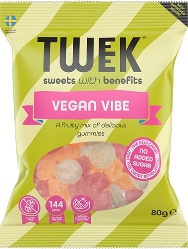 Tweek Sweets With Benefits Vegan Vibe 80g - theskinnyfoodco