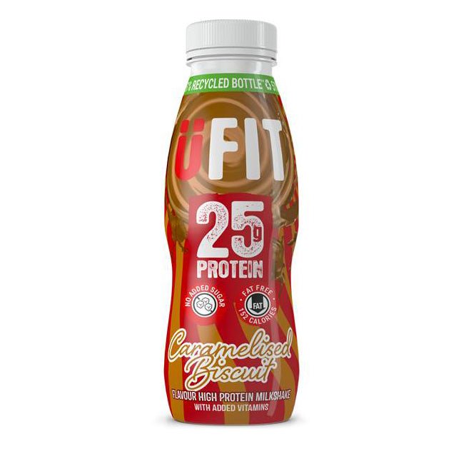 UFIT High Protein Ready to Drink Caramelised Biscuit Shakes - 25g Protein - theskinnyfoodco