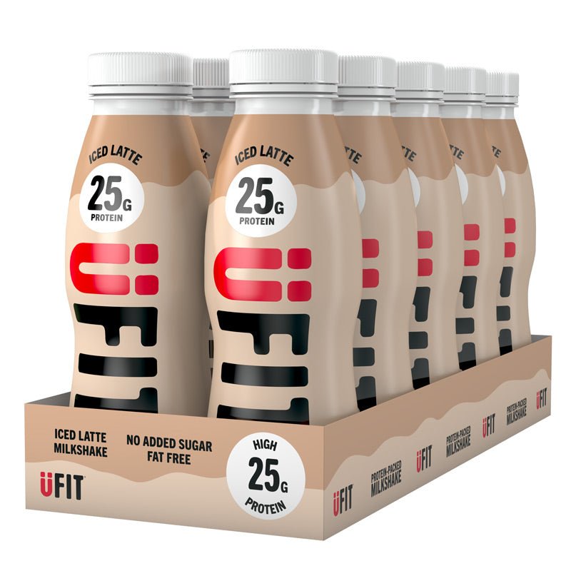 UFIT High Protein Ready to Drink Iced Latte Shakes - 25g Protein - theskinnyfoodco