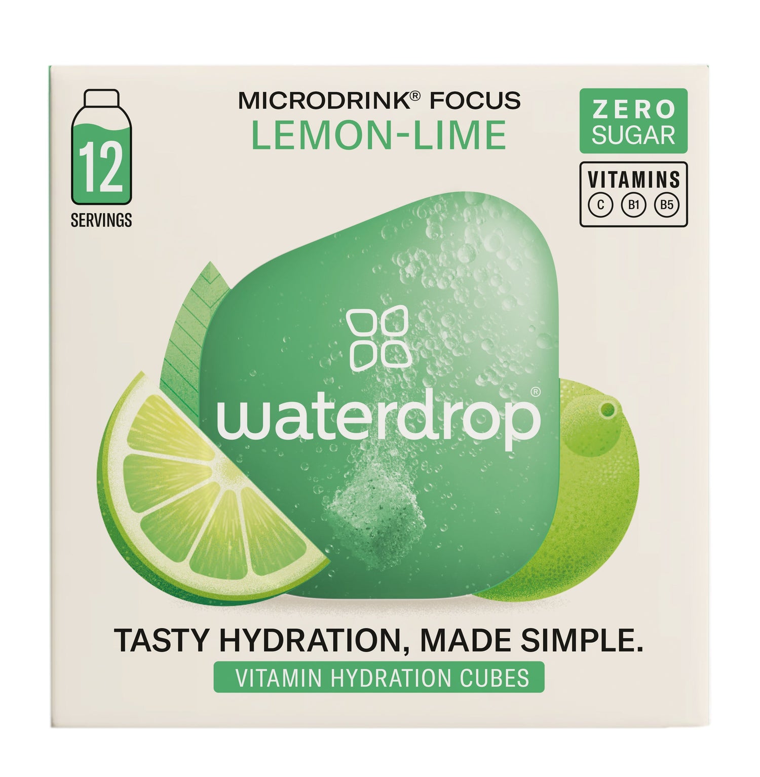 Waterdrop Microdrink Hydration Cubes with Real Tea (500ml x 12 Serving ...