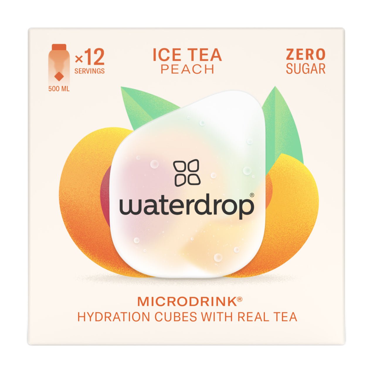 Waterdrop Microdrink Hydration Cubes with Real Tea (500ml x 12 Servings) - theskinnyfoodco