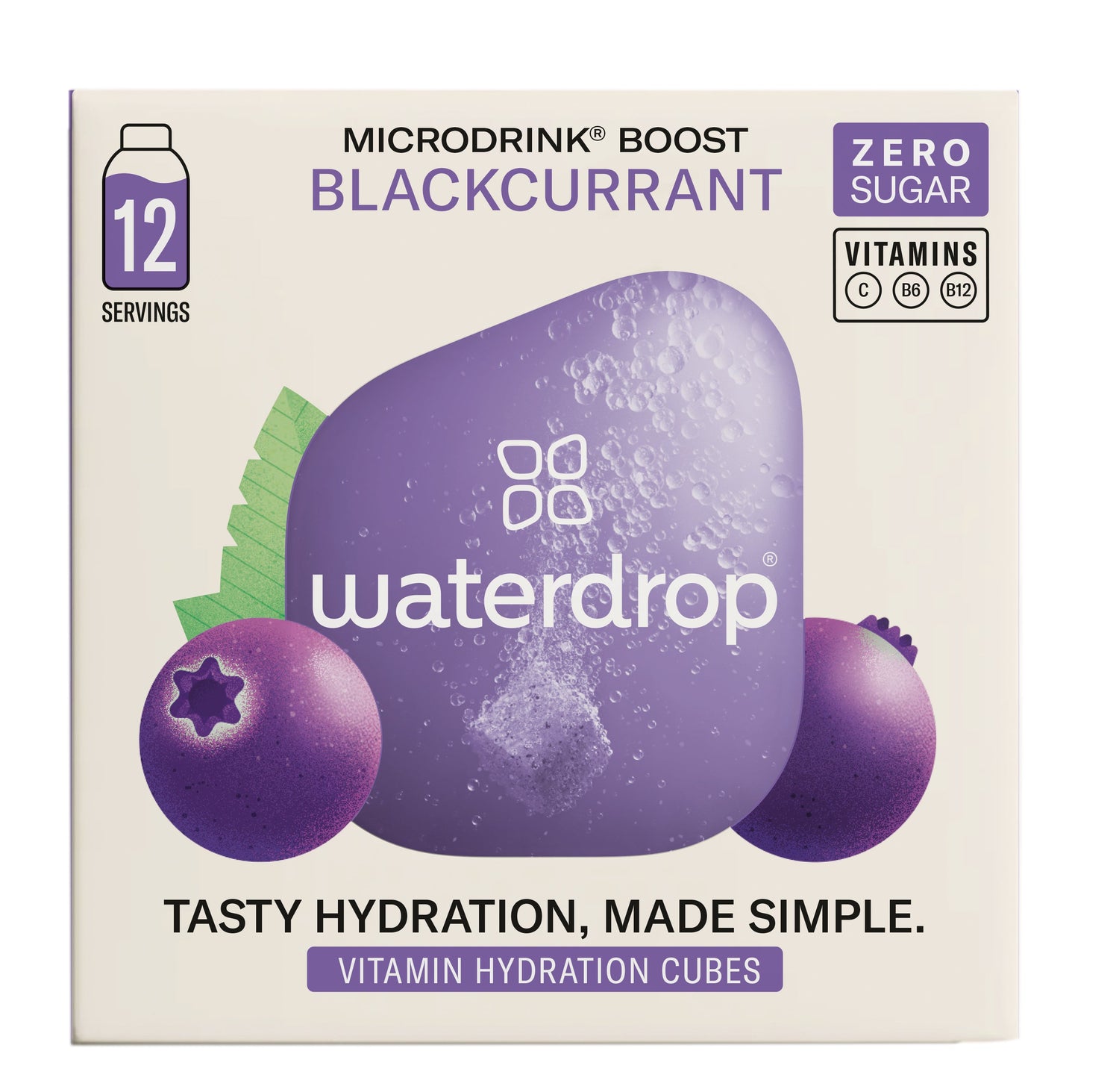 Waterdrop Microdrink Hydration Cubes with Real Tea (500ml x 12 Servings) - theskinnyfoodco