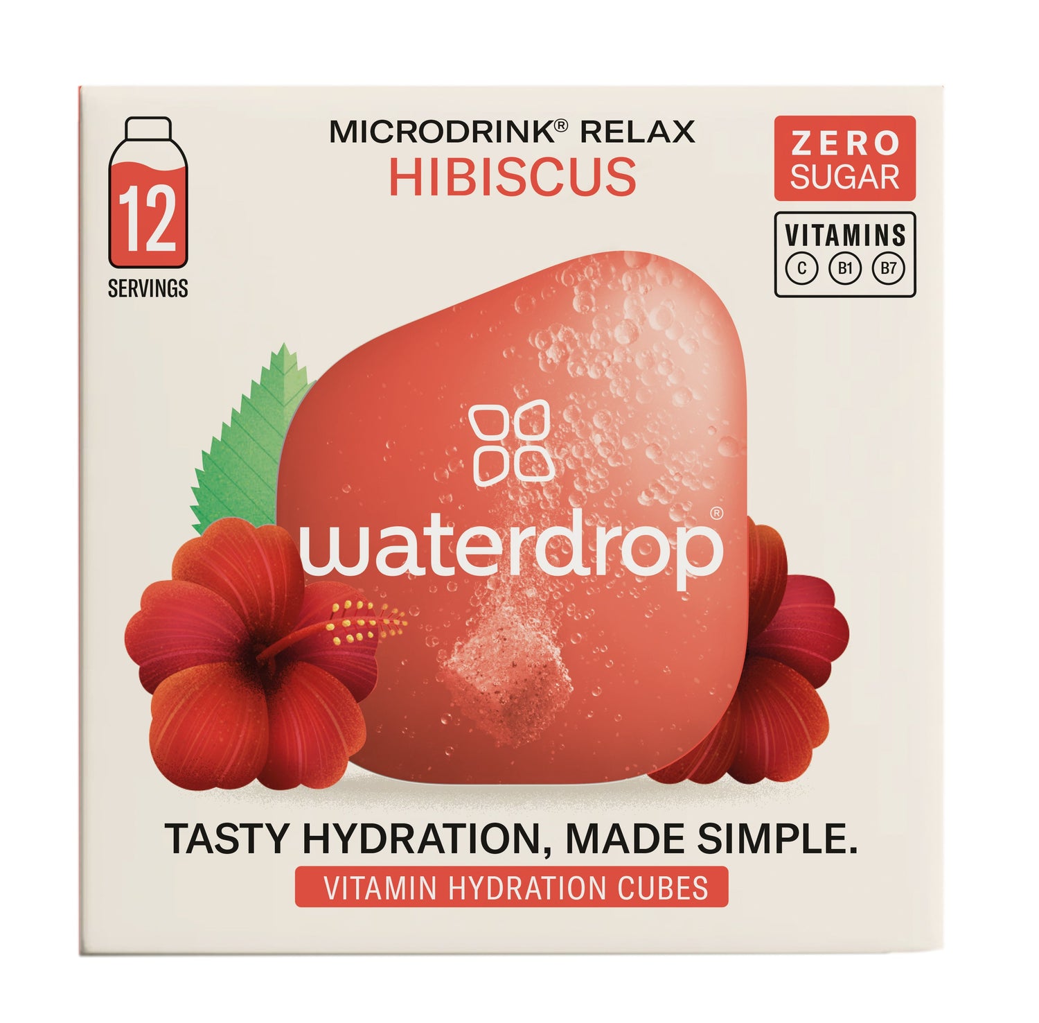 Waterdrop Microdrink Hydration Cubes with Real Tea (500ml x 12 Servings) - theskinnyfoodco