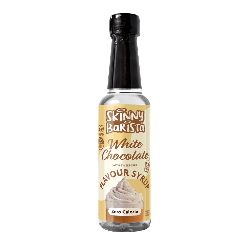 White Chocolate Flavour Syrup - Zero Calorie Sugar Free Skinny Coffee Syrup - 250ml - LIMITED EDITION - theskinnyfoodco