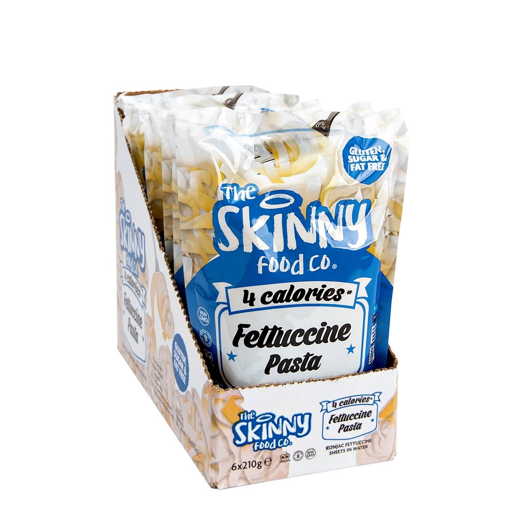 Pasta fettuccine flaca baja en carbohidratos de 4 calorías - (caja de 6 x 210 g) - theskinnyfoodco