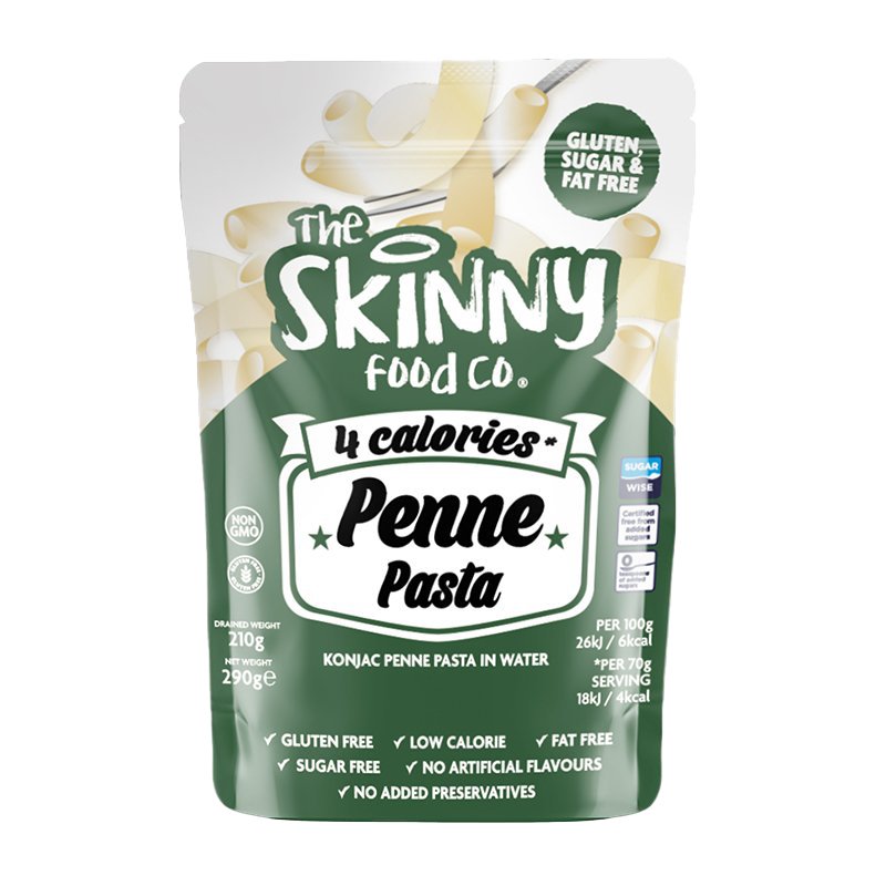 4 Calorie Skinny Penne Pasta - 210g - theskinnyfoodco