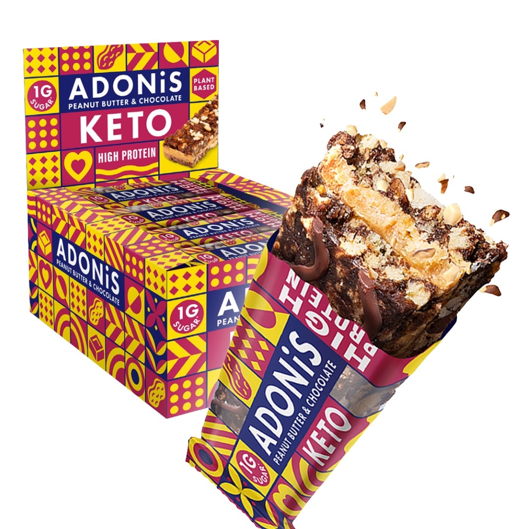 Adonis Keto Bar - Case of 16 (5 Flavours) - theskinnyfoodco