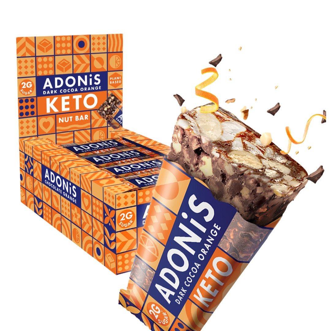 Adonis Keto Bar - Fodral med 16 (5 smaker) - theskinnyfoodco