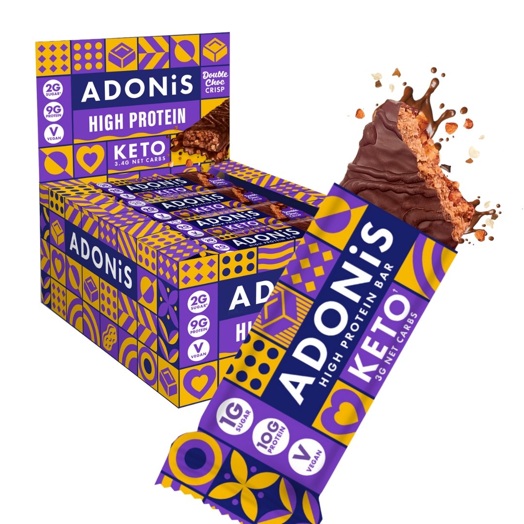 Adonis Keto Bar - Case of 16 (6 Flavours) - theskinnyfoodco
