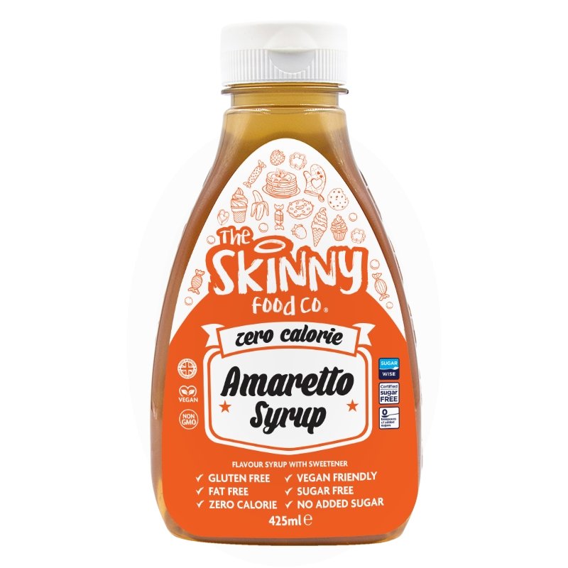 Amaretto Zero Calorie Cukrinis liesas sirupas - 425 ml - theskinnyfoodco