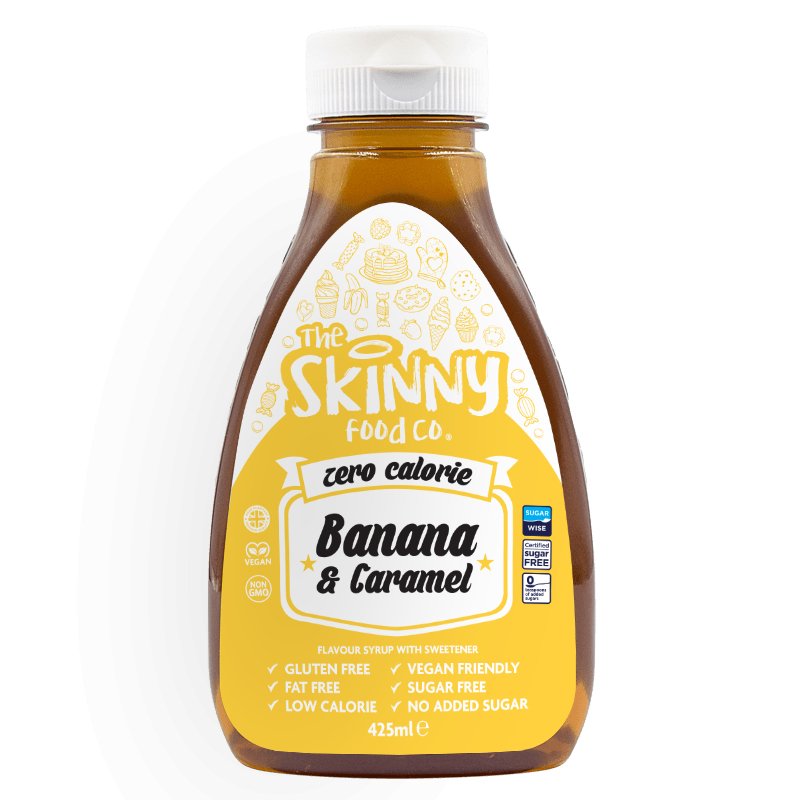 Banan og karamel smag Zero Calorie Sukkerfri Skinny Sirup - theskinnyfoodco