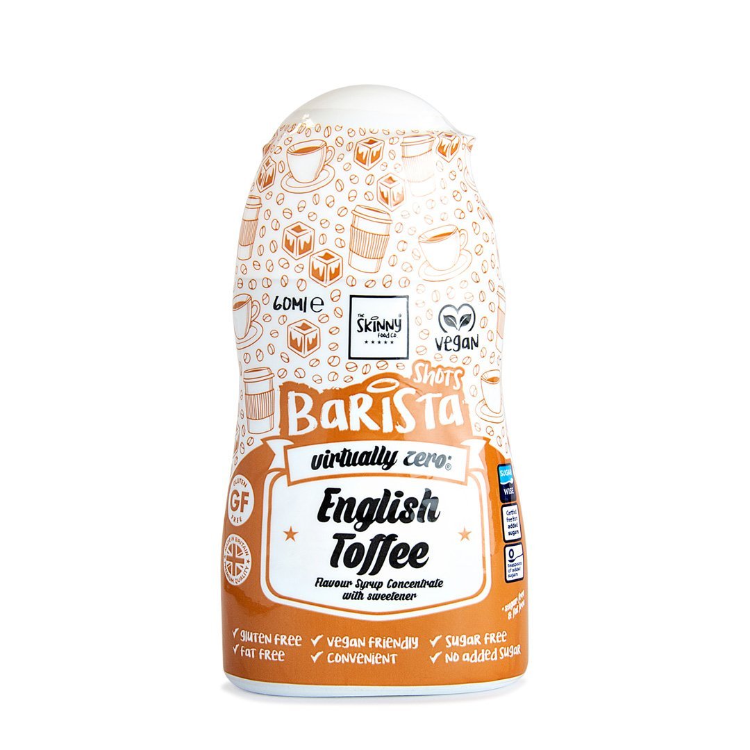 BARISTA Shot English Toffee 60ml Xarope de Café Sem Açúcar - theskinnyfoodco