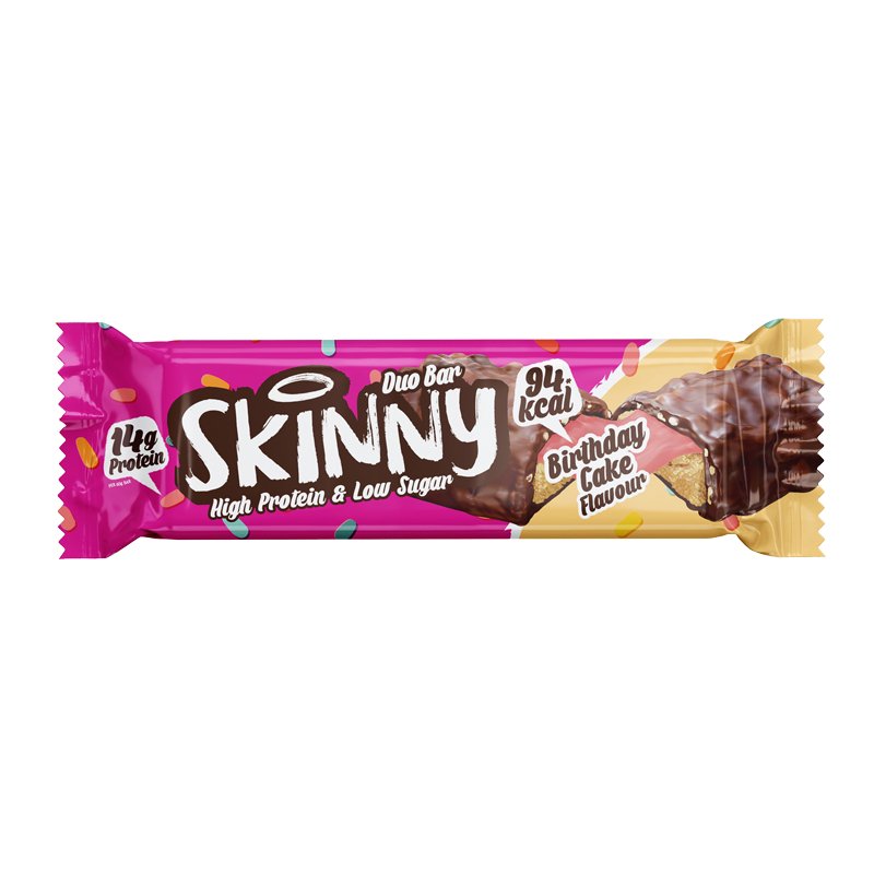 Narozeninový dort Skinny High Protein Low Sugar Bar - theskinnyfoodco