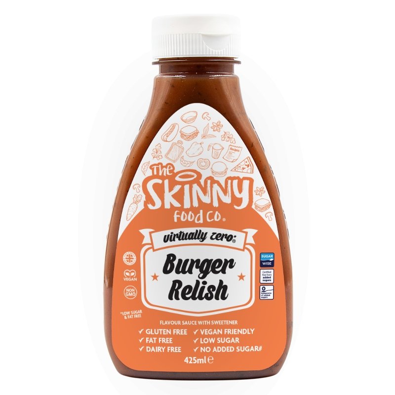 Burger Relish Virtually Zero© Sukkerfri Skinny Sauce - 425ml - theskinnyfoodco