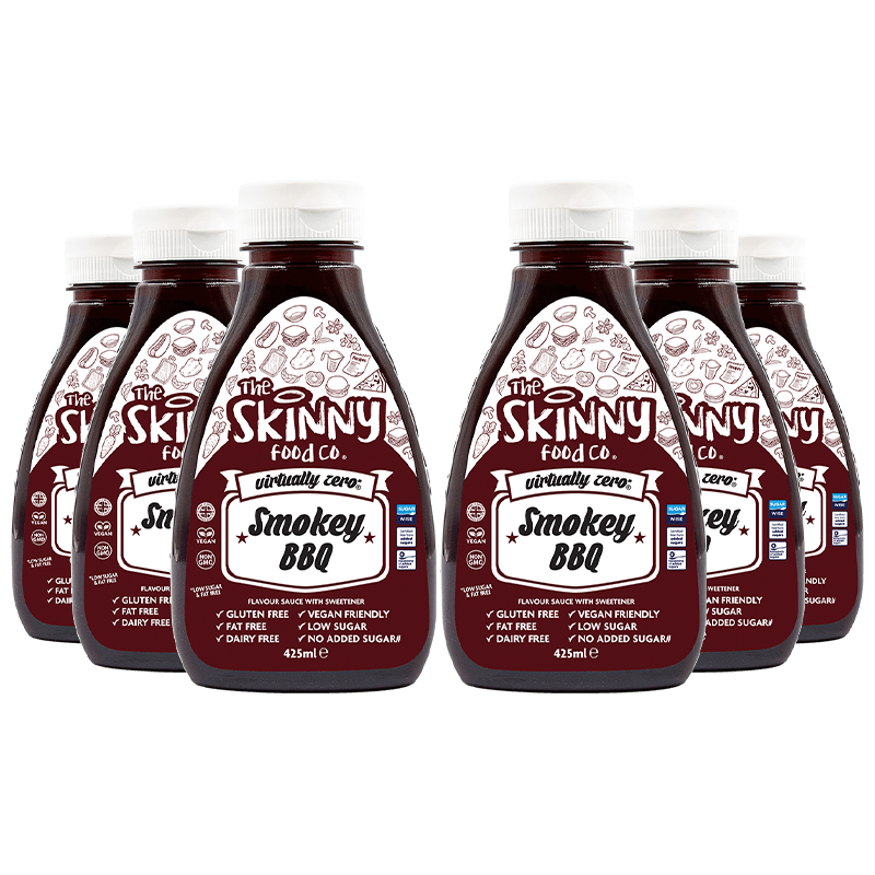 Case Smokey BBQ Virtually Zero© Skinny Sauce – 425 ml x 6 jednotek – theskinnyfoodco