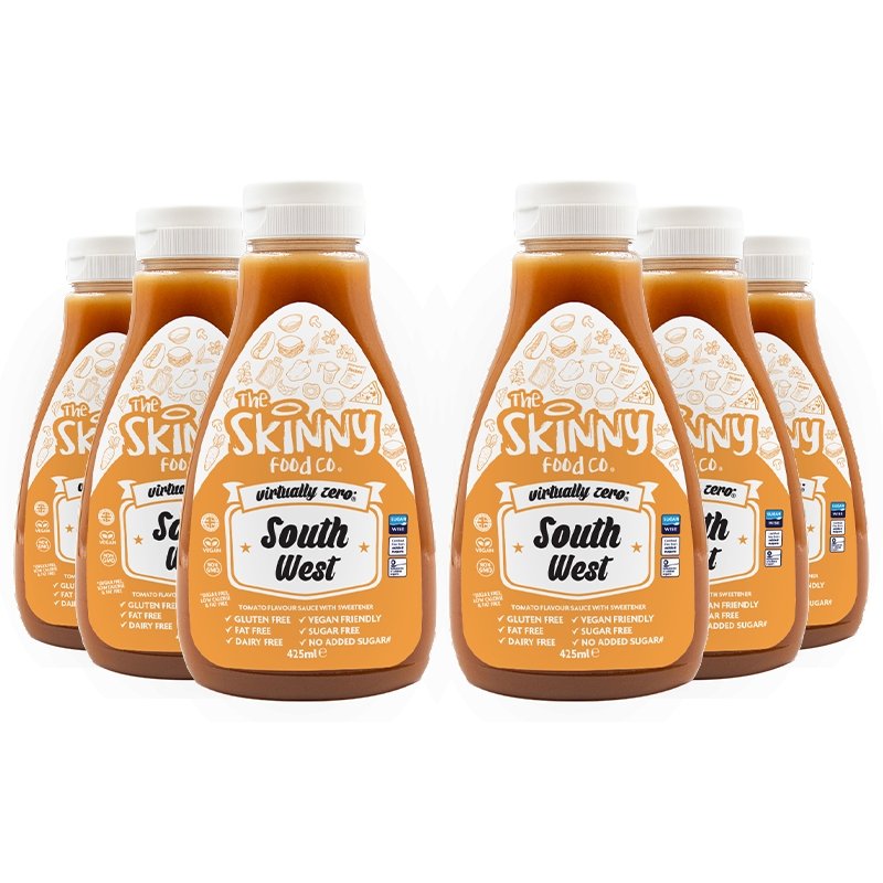 Estuche South West Virtually Zero© Calorie Skinny Sauce - 425ml x 6 Unidades - theskinnyfoodco