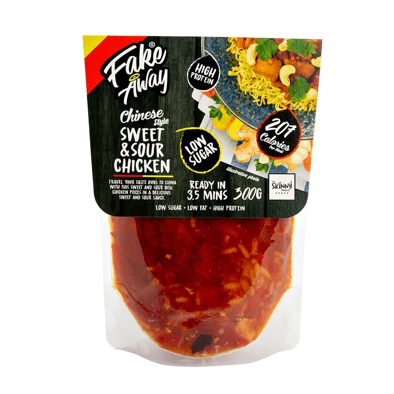 Chinese Sweet & Sour Chicken 207 Kalorien Fakeaway Fertiggericht - 300g - theskinnyfoodco