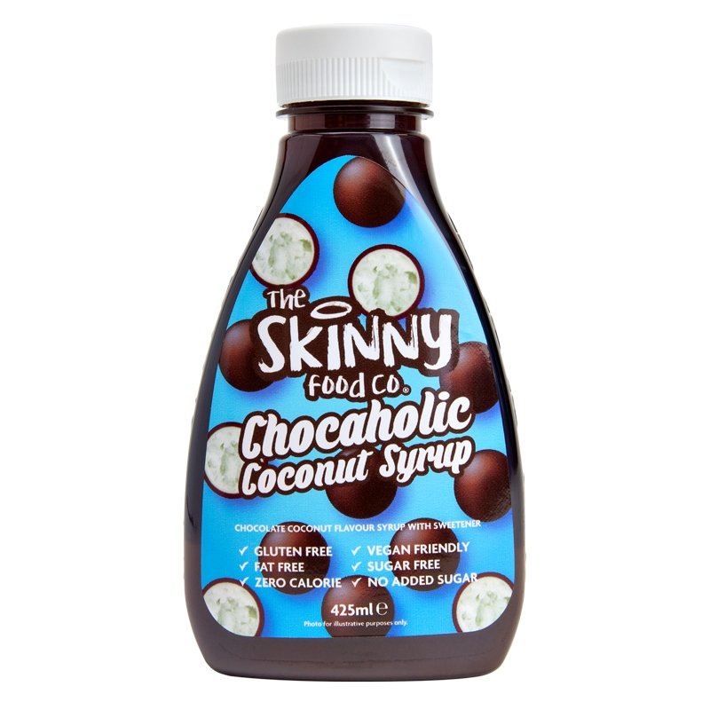Xarope de Chocolate Chocaholic Coco - Zero Calorias - 425ml - theskinnyfoodco