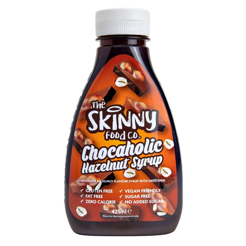 Šokolādes šokolādes lazdu riekstu sīrups - nulles kaloriju - 425 ml - theskinnyfoodco
