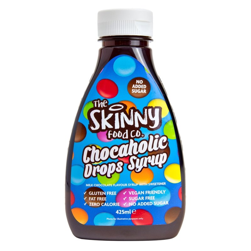 Chocaholic Drops Syrup Веган шоколадов сироп - Нула калории - 425 ml - theskinnyfoodco