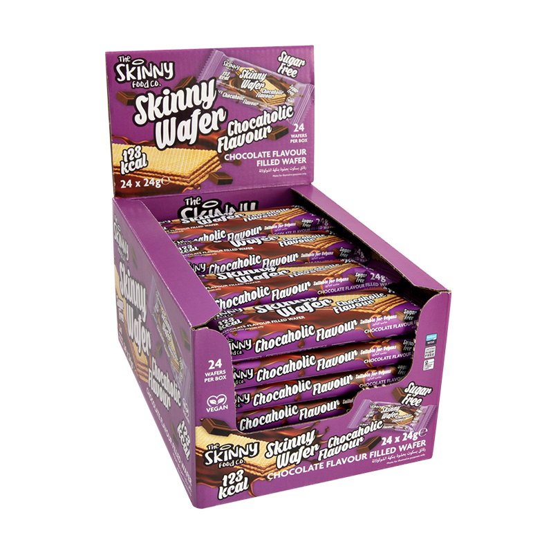 Chocaholic Skinny Wafer Case 575g (24g x 24 units) - theskinnyfoodco