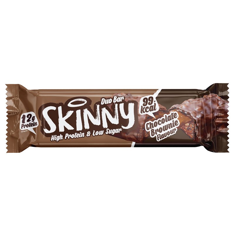 Barre maigre riche en protéines et faible en sucre au brownie au chocolat - theskinnyfoodco