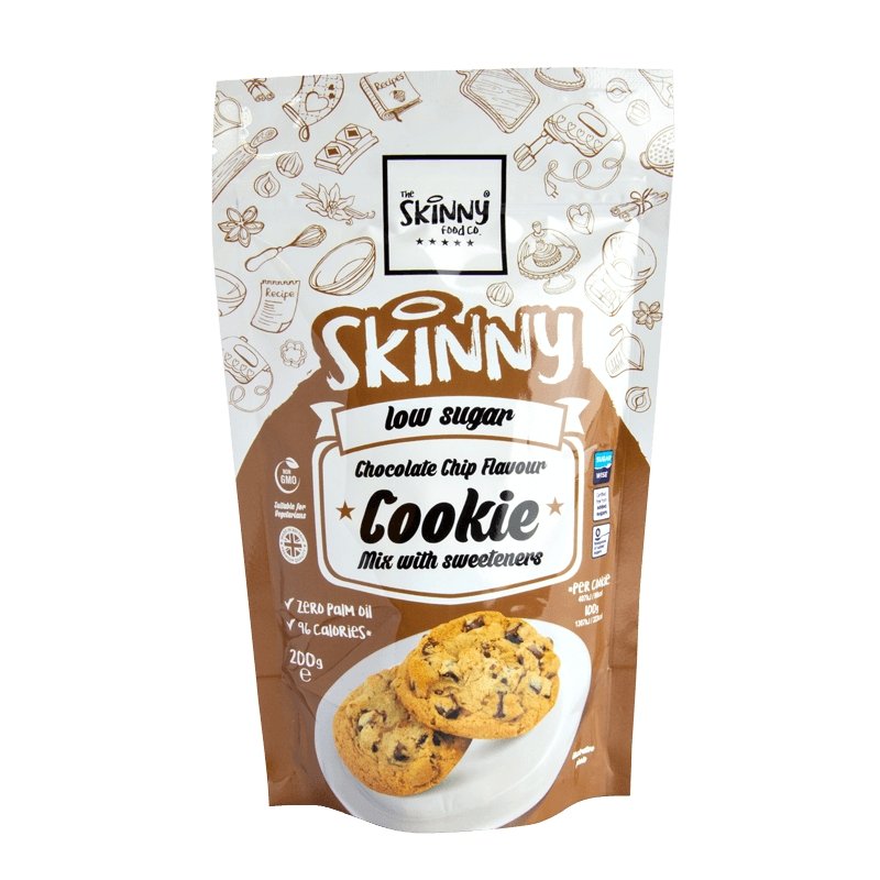 Çikolata Parçalı Kurabiye Düşük Şekerli Skinny Pişirme Karışımı - 200g - theskinnyfoodco