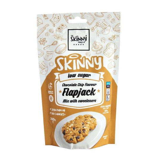 Chocolate Chip Flapjack Low Sugar Skinny Backmischung - 200g - theskinnyfoodco