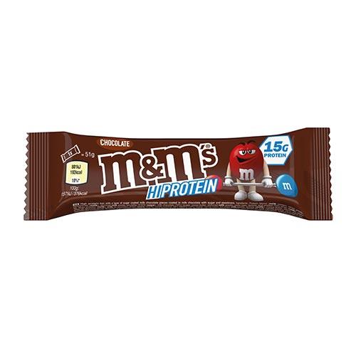 Chokolade M & M's Hi-Protein Bar (51 g barer) - 15 g protein pr. Portion - theskinnyfoodco