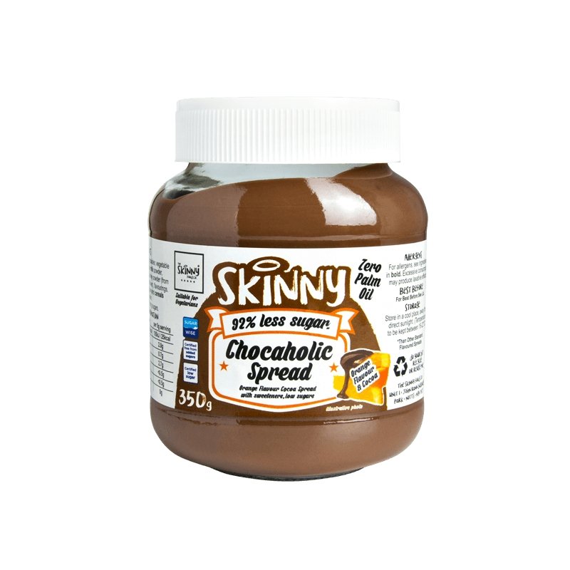 Choklad Apelsin Lågt socker Chocahalic Skinny Spread - 350g - theskinnyfoodco