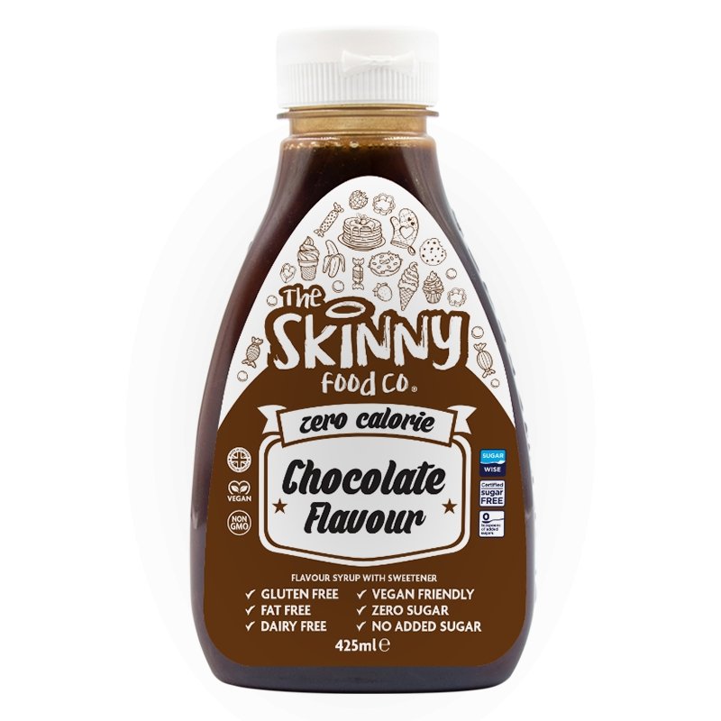 Sjokolade Zero Calorie Sukkerfri Skinny Sirup - 425ml - theskinnyfoodco