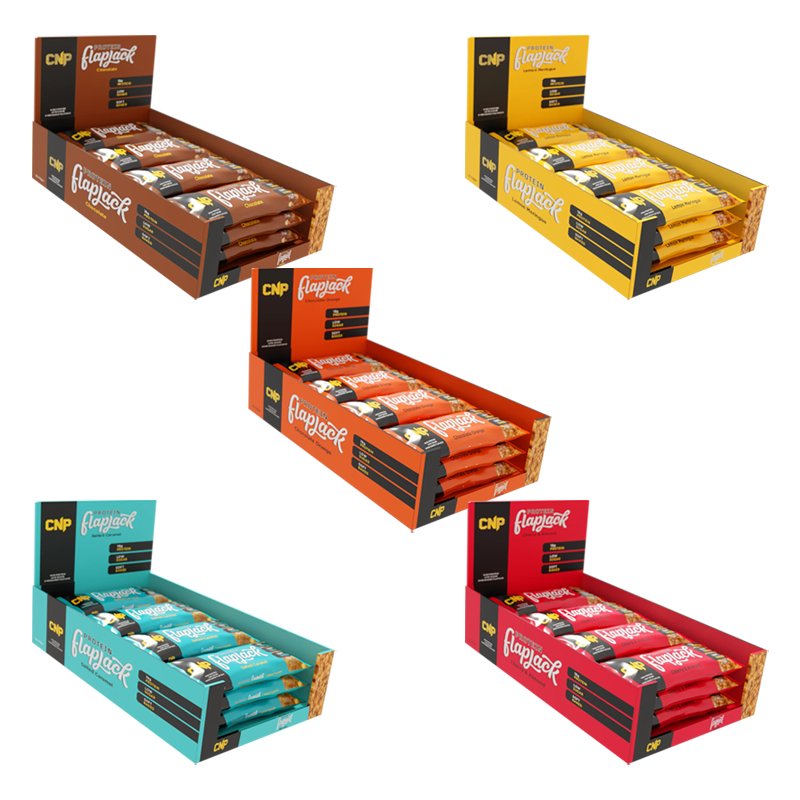 CNP Protein Flapjack 12 x 75g Case - 18g Protein (5 Flavours) - theskinnyfoodco