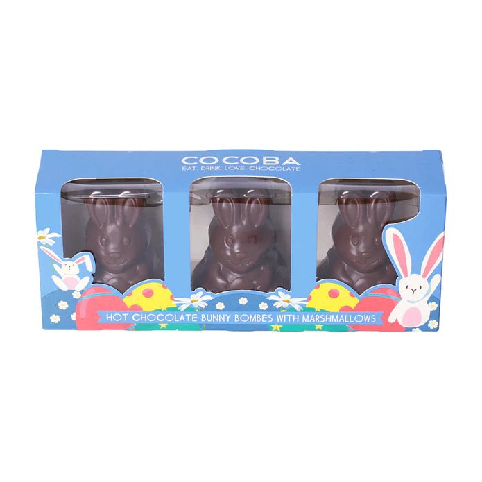 Cocoba Easter Bunny Hot Chocolate Bombe (3 bombes) 150g - theskinnyfoodco