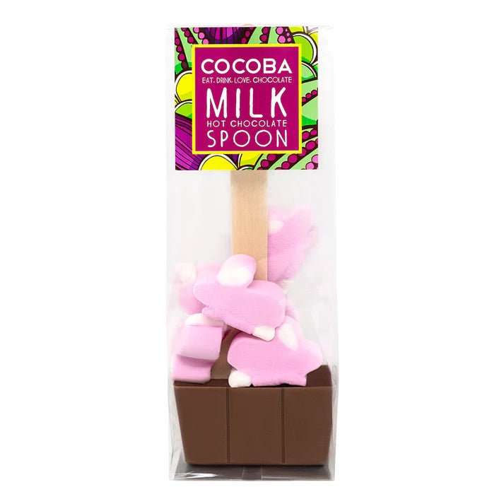 Cocoba Easter Bunny Marshmallow Hot Chocolate Spoon 50g - theskinnyfoodco
