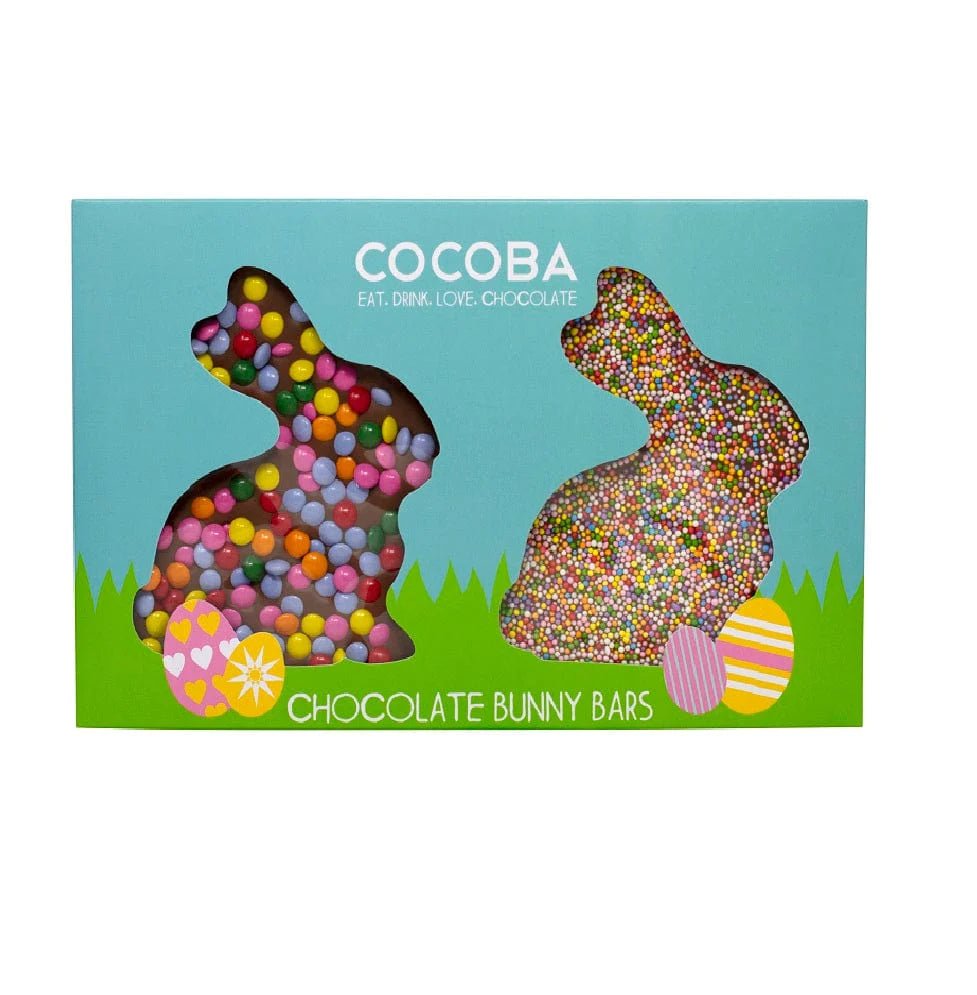 Cocoba Easter Bunny Shaped Chocolate Bar Set 200g - theskinnyfoodco