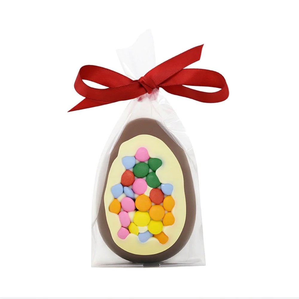 Cocoba Milk Chocolate Mini Easter Egg With Candy Beans 50g - theskinnyfoodco