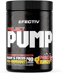 EFECTIV Nutrition Project Pump Pre-Workout 440g ( two flavours ) - theskinnyfoodco
