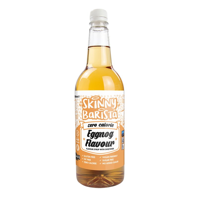Eggnog Flavour Syrup -Zero Calorie Sugar Free Skinny Coffee - 1 Litre - theskinnyfoodco