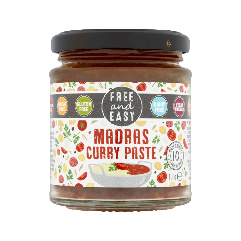 Free and Easy Curry Paste 190g ( 3 flavours ) - theskinnyfoodco