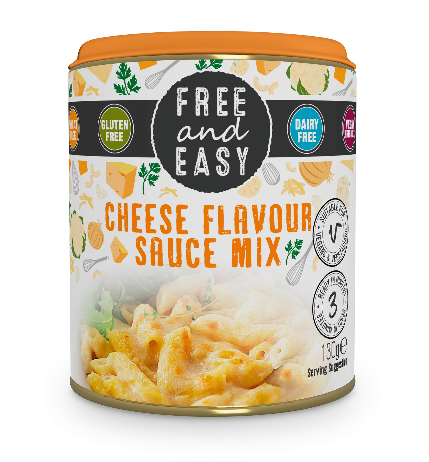 Free & Easy Gluten & Dairy Free Cheese Flavoured Sauce Mix 130g - theskinnyfoodco