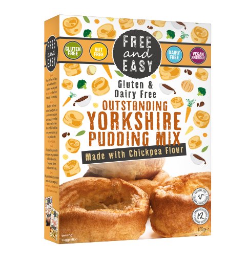 Free & Easy Gluten & Dairy Free Yorkshire Pudding Mix 155g - theskinnyfoodco