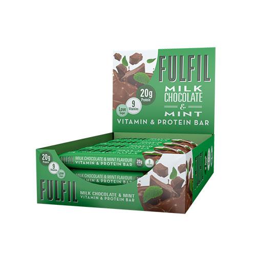 FULFILL Vitamin és fehérje snack snack (15 x 55g rúd) 15 g fehérje, 9 vitamin. (8 íz) - theskinnyfoodco