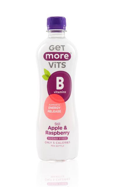 Få flere sett - Apple & Raspberry Vitamin B Drink (330 ml boks eller 500 ml flaske) - theskinnyfoodco