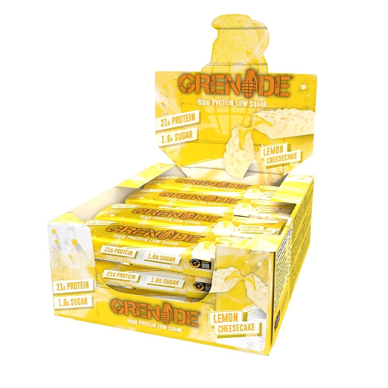 Grenade Carb Killa Lemon Cheesecake tablica z nizko vsebnostjo sladkorja - 12 x 60 g ploščic - theskinnyfoodco