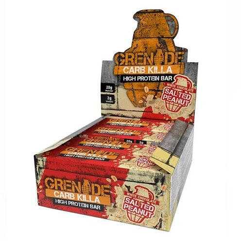 Barra de açúcar baixo Killa Grenade Carb (12 x 60g barras) 13 sabores - theskinnyfoodco