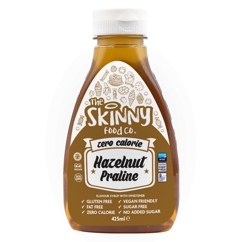 Пралине с лешници Skinny Syrup с нулеви калории и захар - 425 мл - theskinnyfoodco