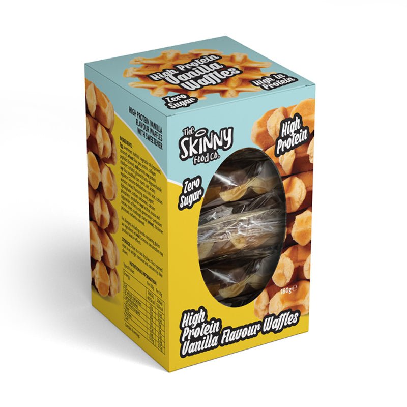 High Protein Zero Sugar Vanilla Flavoured Waffles 180g - theskinnyfoodco