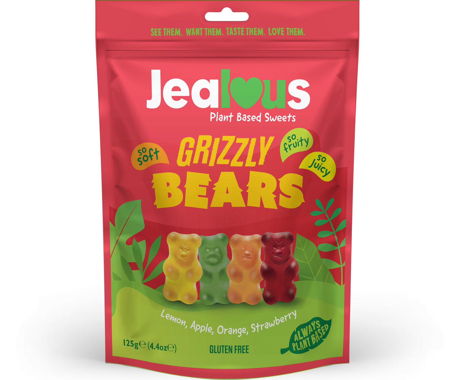 Jealous Sweets -Grizzly Bears Share Bag 125g - theskinnyfoodco